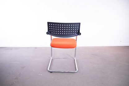 Vitra "Vis a vis" Step, Freischwinger, nicht stapelbar, Chrom/Orange – Bild 5
