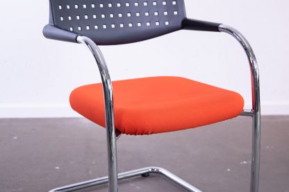 Vitra "Vis a vis" Step, Freischwinger, nicht stapelbar, Chrom/Orange – Bild 6
