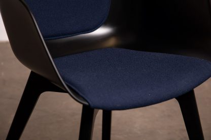 Sedus 4-Fuß-Stuhl "On Spot" US-227, Holzausführung, Schwarz/Blau – Bild 6