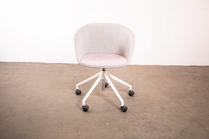 Sedus Cosy-Drehstuhl "On Spot" UC-201 mit Rollen, Weiß/Grau/Rosa – Bild 2