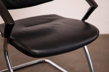 Sedus Freischwinger, Leder, Chrom/Schwarz – Bild 6