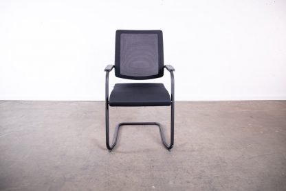 Sedus "Black Dot Net bd 236" Freischwinger mit Netzrücken, Stapelstuhl, Schwarz – Bild 2