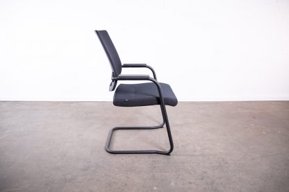 Sedus "Black Dot Net bd 236" Freischwinger mit Netzrücken, Stapelstuhl, Schwarz – Bild 4