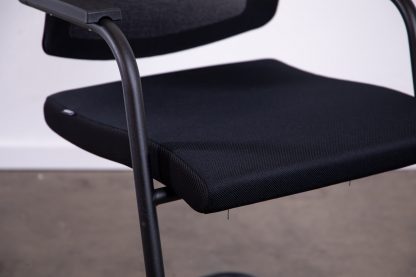 Sedus "Black Dot Net bd 236" Freischwinger mit Netzrücken, Stapelstuhl, Schwarz – Bild 6