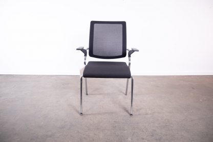 Sedus "Black Dot Net bd228", 4-Fuß-Stuhl, Chrom/Schwarz – Bild 2