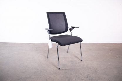 Sedus "Black Dot Net bd228", 4-Fuß-Stuhl, Chrom/Schwarz – Bild 3