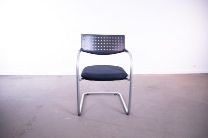 Vitra "Vi s avis Step", Freischwinger, nicht stapelbar, Silbergrau matt/Schwarz – Bild 2