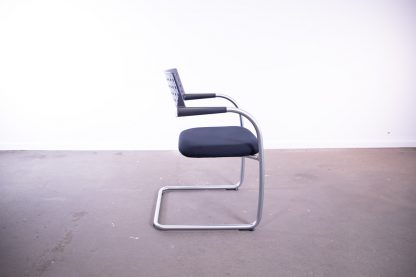 Vitra "Vi s avis Step", Freischwinger, nicht stapelbar, Silbergrau matt/Schwarz – Bild 4