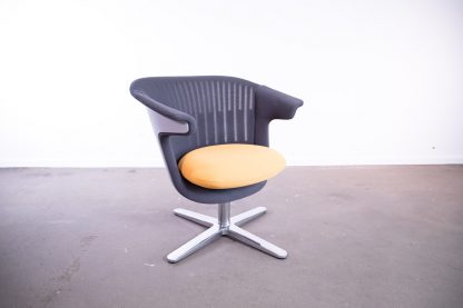 Steelcase "I2I" Loungesessel, Chrom/Grau/Orange – Bild 2