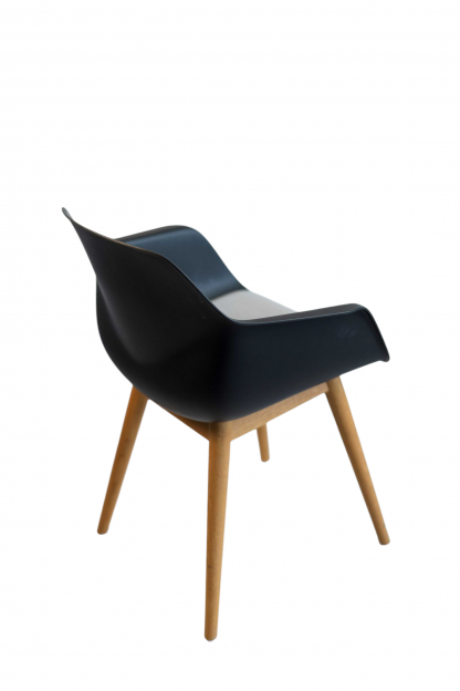 FourDesign "FourMe 44", Besucherstuhl, Holz/Schwarz/Grau – Bild 3