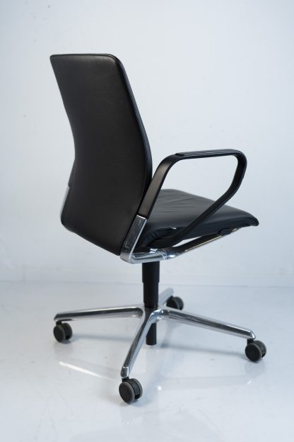Sedus "se:line", Bürodrehstuhl, Leder, Schwarz – Bild 3