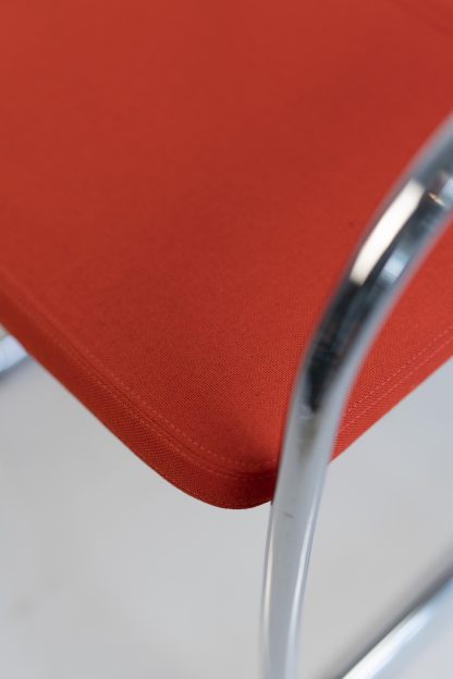 Vitra "Visavis Step", Freischwinger, Chrom/Rotorange/Weiß – Bild 2
