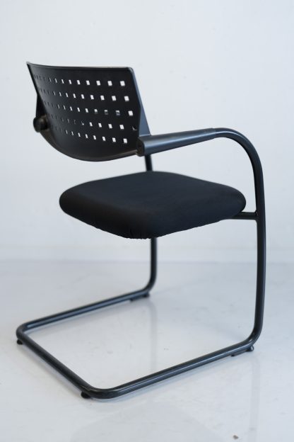 Vitra "Vis a vis Step", Freischwinger, nicht stapelbar, Schwarz/Schwarz – Bild 3