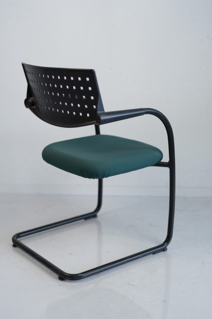 Vitra "Vis a vis Step", Freischwinger, Schwarz/Grün – Bild 3