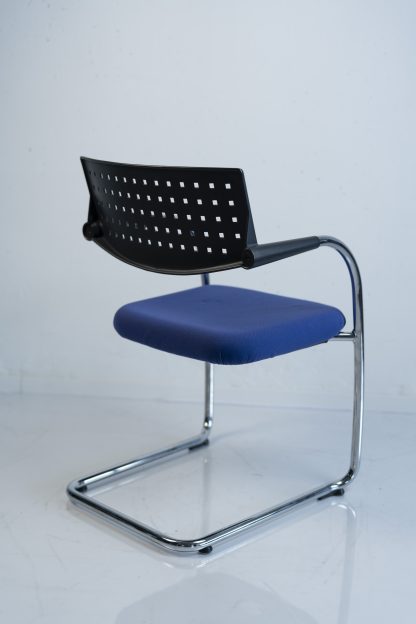 Vitra "Visavis" Step Freischwinger blau/chrom – Bild 3