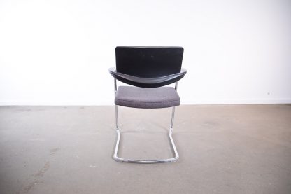 Freischwinger Interstuhl "570N", Stapelstuhl, Chrom/Grau – Bild 5