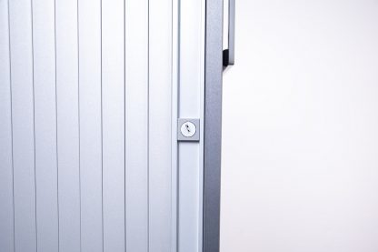 Caddy "Steelcase", 54 x 44 x 107 cm, Anthrazit/Silber/Akazieoptik – Bild 9