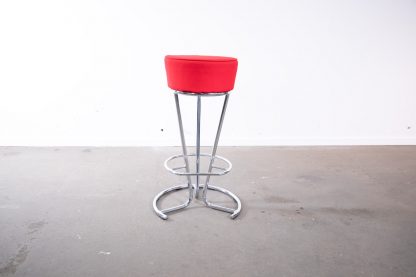 Barhocker, NowyStyl "Pinnacolada", Stoff, Chrom/Rot – Bild 4