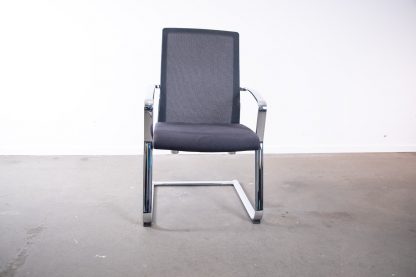 König + Neurath "AGKF390", Freischwinger, Netzrücken, Chrom/Grau – Bild 2