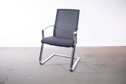 König + Neurath "AGKF390", Freischwinger, Netzrücken, Chrom/Grau