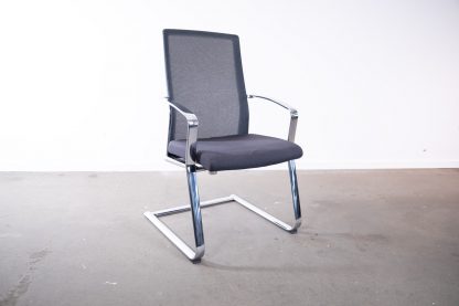 König + Neurath "AGKF390", Freischwinger, Netzrücken, Chrom/Grau – Bild 3