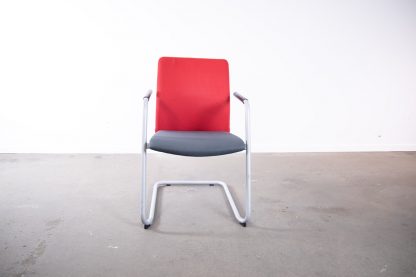 König + Neurath, Freischwinger, Silber/Grau/Rot – Bild 2