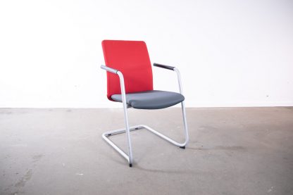 König + Neurath, Freischwinger, Silber/Grau/Rot – Bild 3