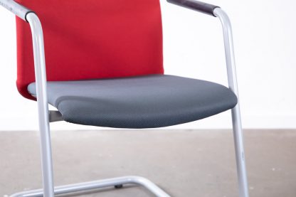 König + Neurath, Freischwinger, Silber/Grau/Rot – Bild 6