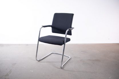 Interstuhl "550H", Freischwinger, Chrom/Schwarz