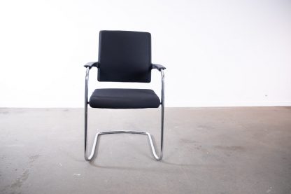 Interstuhl "550H", Freischwinger, Chrom/Schwarz – Bild 2