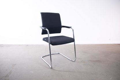 Interstuhl "550H", Freischwinger, Chrom/Schwarz – Bild 3