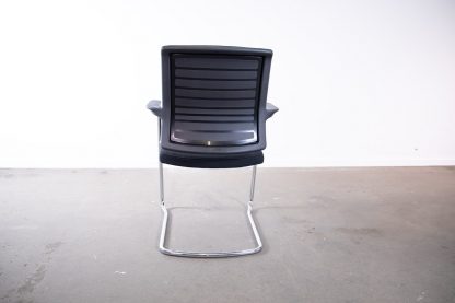 Interstuhl "550H", Freischwinger, Chrom/Schwarz – Bild 5
