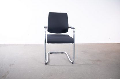 Sedus "Black Dot" bd-233, Freischwinger, Chrom/Schwarz – Bild 2