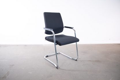 Sedus "Black Dot" bd-233, Freischwinger, Chrom/Schwarz – Bild 3