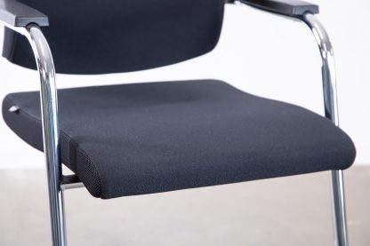 Sedus "Black Dot" bd-233, Freischwinger, Chrom/Schwarz – Bild 6
