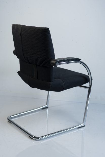 Vitra "Figura", Freischwinger,  Chrom/Dunkelblau – Bild 3