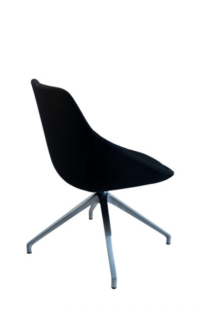 Loungechair OFFECCT "EZY Low Stol", Chrom/Schwarz – Bild 3
