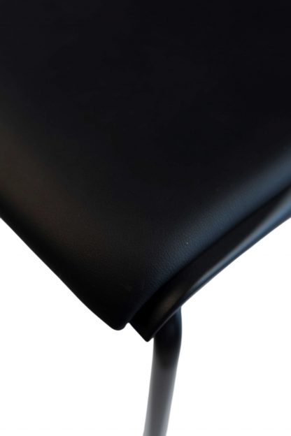 Profim 4-Fuß-Stuhl, Leder, Schwarz/Schwarz – Bild 2