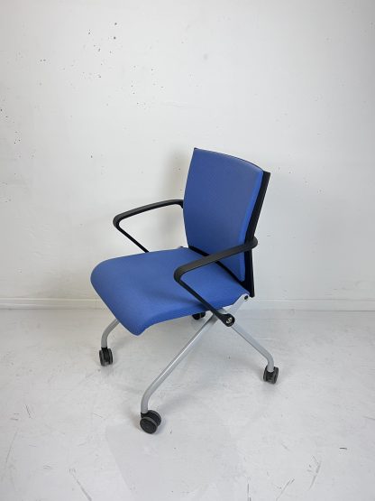 Steelcase "Number One", Klappstuhl, Hellgrau/Blau – Bild 2