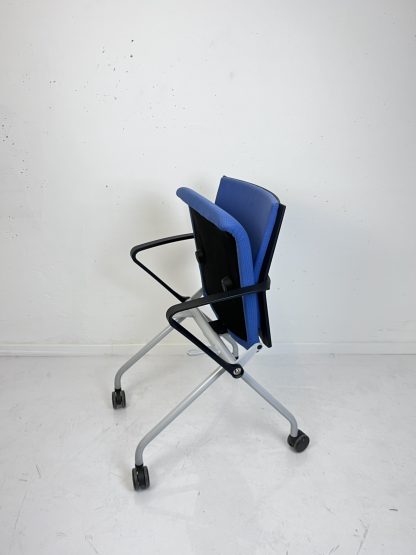 Steelcase "Number One", Klappstuhl, Hellgrau/Blau – Bild 3
