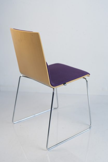Sedus "Meet chair" mt-246, Kufenstuhl, Chrom/lila – Bild 3