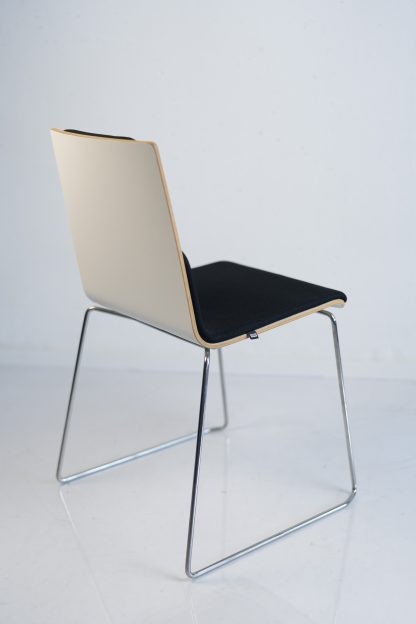 Sedus "Meet chair" mt-246, Kufenstuhl, Chrom/Weiß/Schwarz – Bild 3