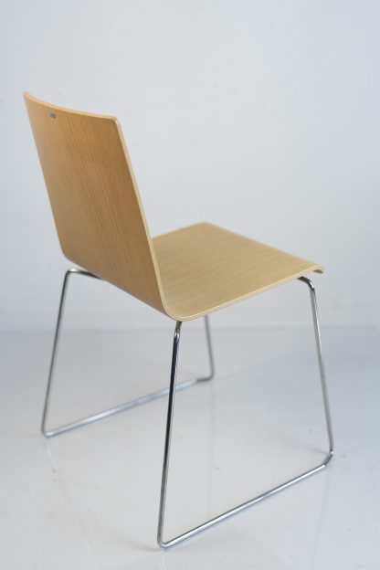 Sedus "Meet chair" mt-246, Kufenstuhl, Chrom/Eiche – Bild 3