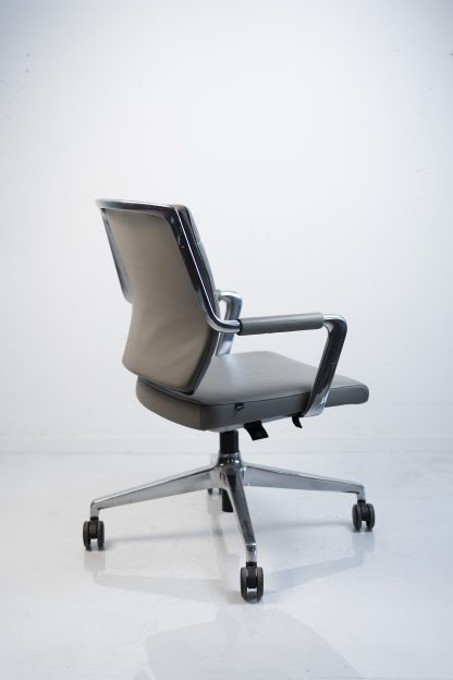 Sedus "Crossline Prime" CN-205, Drehsessel, Leder, chrom/grau – Bild 2