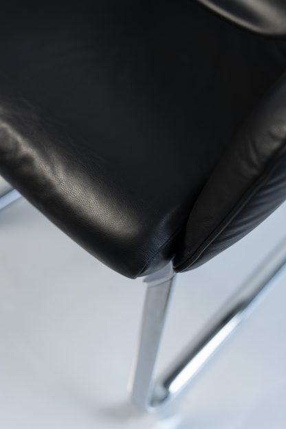 Giroflex, Freischwinger, Leder, Chrom/Schwarz – Bild 2