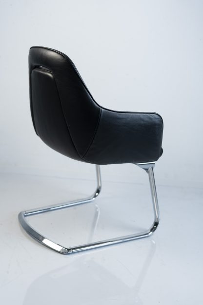 Giroflex, Freischwinger, Leder, Chrom/Schwarz – Bild 3