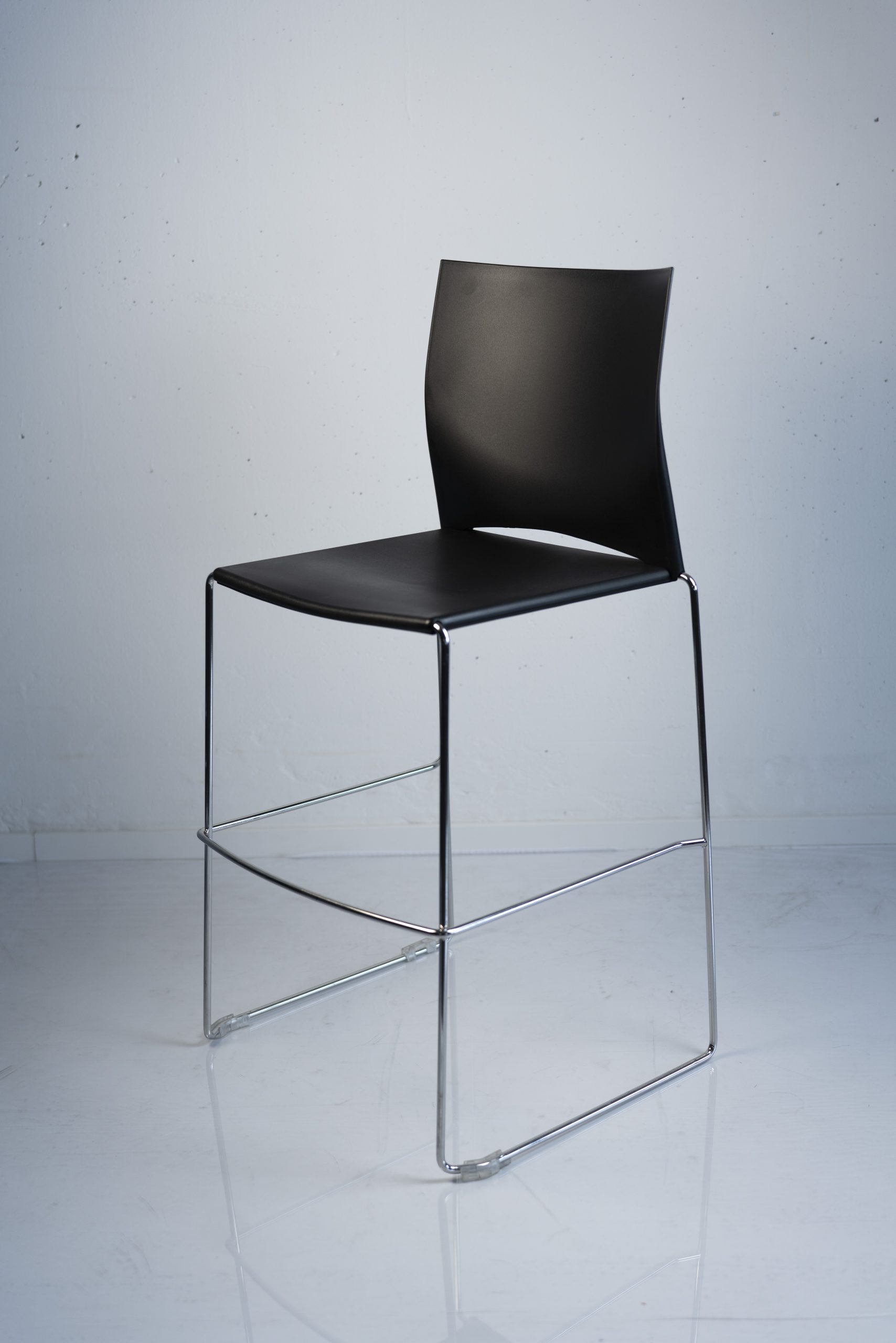 Barhocker, schwarz, Chrom - WINI