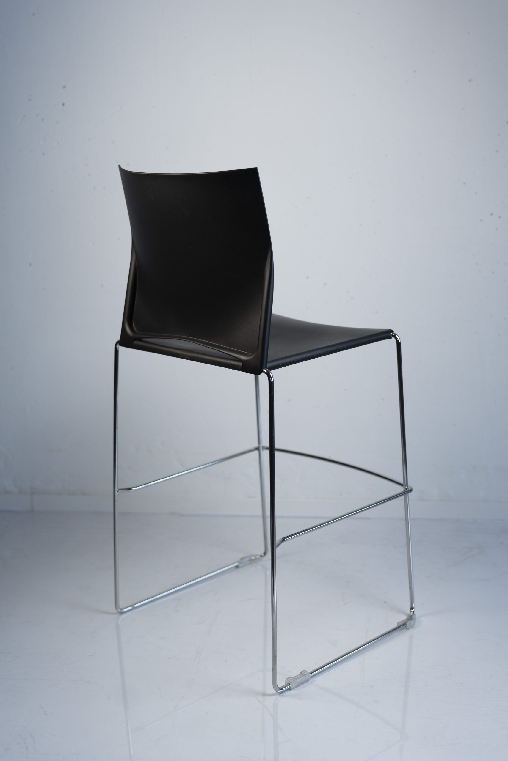 Barhocker, schwarz, Chrom - WINI – Bild 3