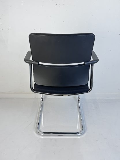 Steelcase "Please", Freischwinger, Chrom/Schwarz – Bild 3