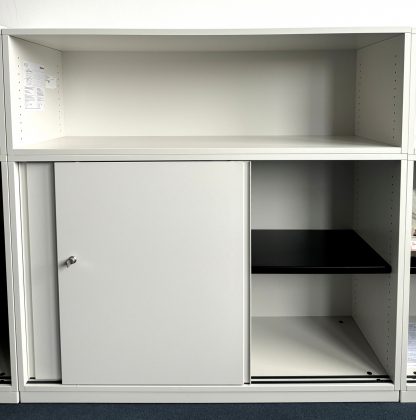 Sideboard mit Aufsatz, lichtgrau - Steelcase – Bild 2